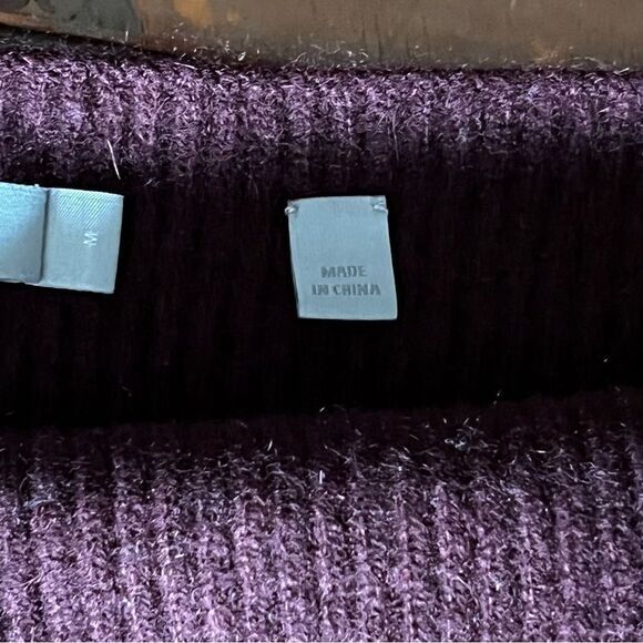 Vince Burgundy Asymmetrical Cashmere Sweater - Picture 5 of 10